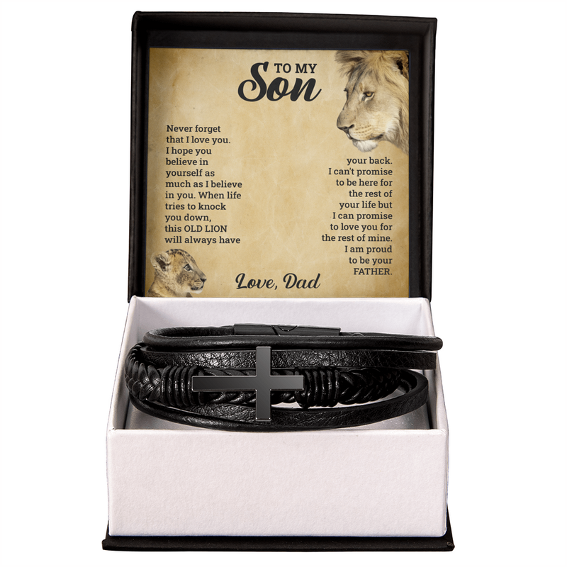 To My Son - Cross Bracelet