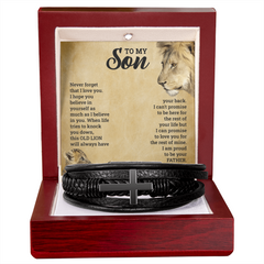 To My Son - Cross Bracelet